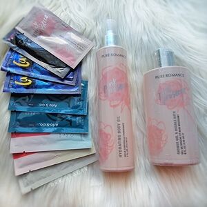 [NWT] Pure Romance Pink Prosecco Body Dew & Skinny Dip - Body Bundle + Samples